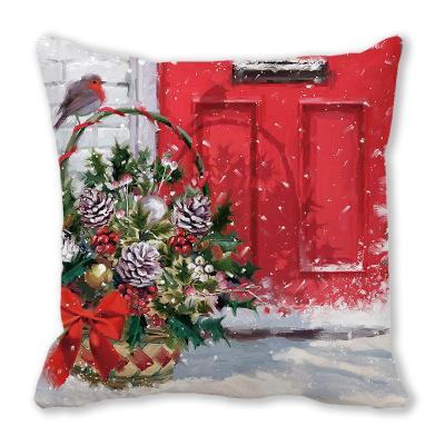 China Custom Anti-Static Santa Pillow Case Christmas Pillow Covers Head Snowflake Deer Pillow Case To Fill for sale