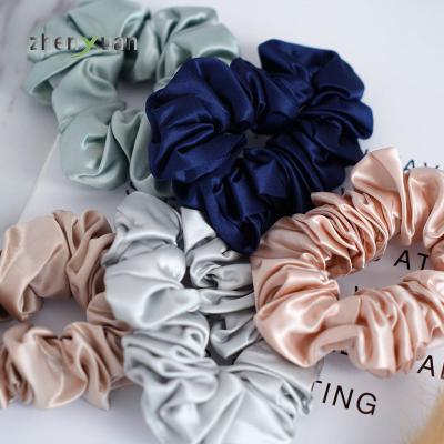 China Soft Grade 6a Pure Organic Mulberry Silk Headband Scrunchies Hair Ties for sale