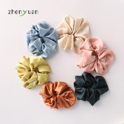 China Scrunchy 100% Silk Elastic Hair Scrunchies Fashion Wedding Hair Accessories 16mm Luxury Oversized Stretchy 6a Silk Hair Scrunchies For Hair for sale