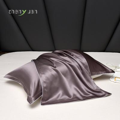 China Real Mulberry Private Label Wholesale 100% Pure Silk Pillow Case Box Piping Piping Custom Anti-Static For Hair And Skin for sale