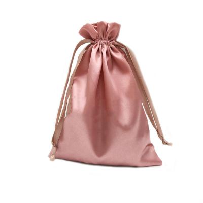 China Natural Luxury Custom Gift Bags Thick Silk Drawstring Package Silk Dust Bag With Logo Printing for sale