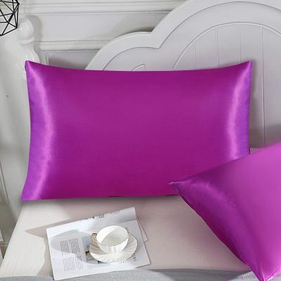 China Custom Made 100% Pure Silk Wholesale Anti-Static Health Silk Breathable Ice Silk Pillowcase Satin Pillow Case for sale