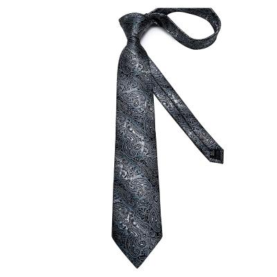 China Luxury Luxury Mens 100% Silk Knit Ties Black 7 Than Formal Folds Silk Ties for sale