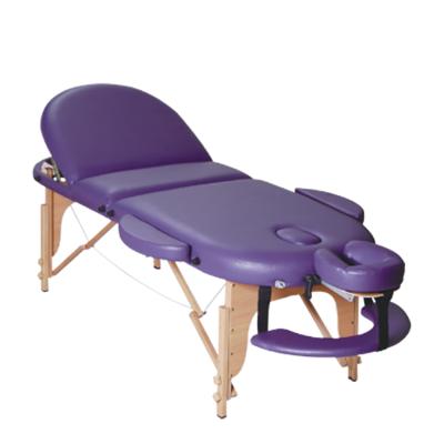 China Wooden Massage Table Wooden Massage Table With Dark Color Painted Legs for sale