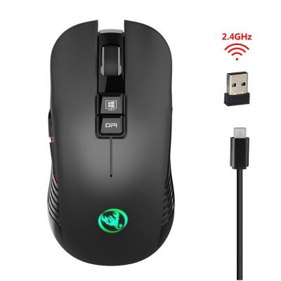 China 3D PC Gamer Mouse 7Color RGB 3600DPI Rechargeable Wireless Adjustable Colorful Luminous 7D Gaming Mouse for sale