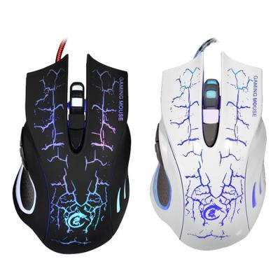 China Wholesale 6D 5500DPI Slot Backlit Backlit Model Wired Mouse USB Gaming Mechanical Glowing Cable Mouse for sale