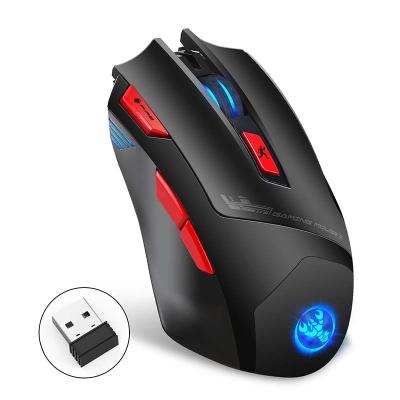 China New Ergonomic Design 7-Color RGB Radio Breathable Gamer Lightweight Professional Radio PC Gaming Led Rechargeable Mouse for sale