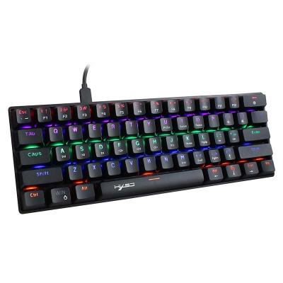 China Anti-ghosting 60% Wired Gaming Keyboard RGB Backlight Colorful 61 Key Mechanical Keyboard for sale