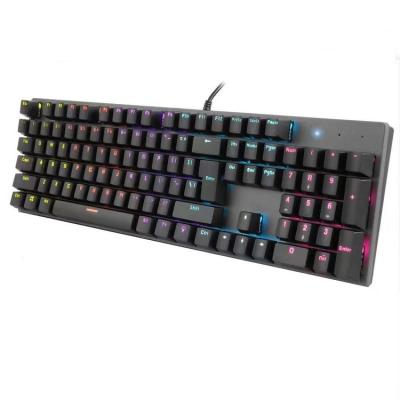 China Wired Low Profile 104keys Plug and Play Custom Gamer Ergonomic Mechanical Keyboard with Wrist Rest Pad for sale