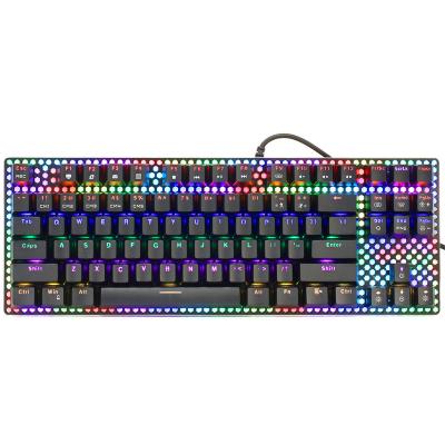 China Item Over 200 Pcs LED Lamp Beads Mini Wired Retro Mechanical Keyboard Hotswap Game RGB 87 Portable Combo Keys OEM Gamer Mouse Factory Very Cool for sale