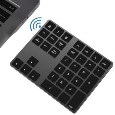 China Mini Number 34Keys Laptop Keyboard Wireless Rechargeable Calculator Keyboard BT3.0 Radio Numeric Keypad for sale