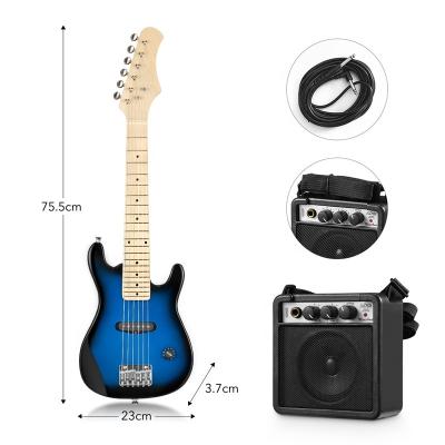 China Exquisite Musical Instrument Mini Amplifier Kit Children Kids Small Size 30 Inch Electric Guitar OEM Huasheng With 5 Watt Music Lovers for sale