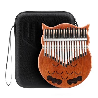 China 17 Finger Piano Kalimba Keys 17 Keys 17 Finger Adult Children Mbira Instrument Bear Shaped Transparent (Owl) for sale