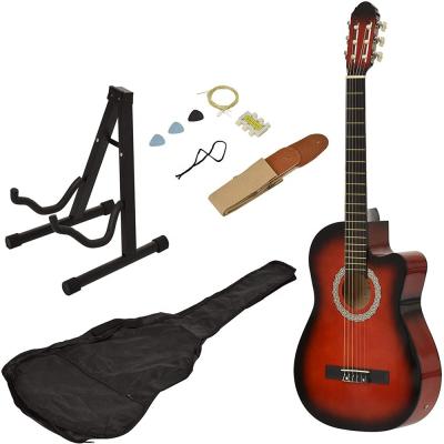 China Basswood 39 Inch 4/4 Strings Electric Classical Guitar Kit With 4-Band EQ Student Basswood 39 Normal Nylon &Left-hand Beginner Wooden Right for sale