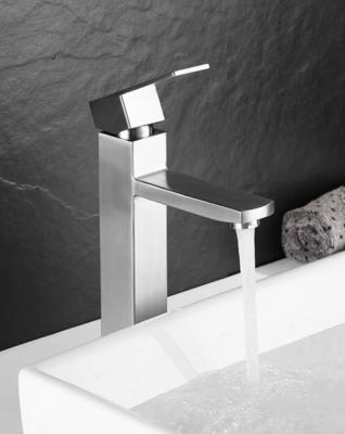 China Modern Universal Taps Single Handle Faucets 304 Stainless Steel Bathroom Sink Faucet Bathroom Basin Faucets for sale