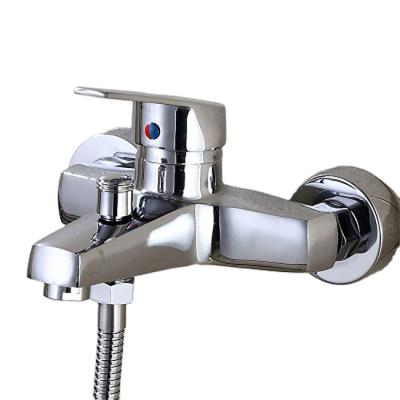 China Modern Wall Mounted Water Heater Basin Faucets Copper Bathroom Mixer Shower Bathtub Faucet Parts for sale