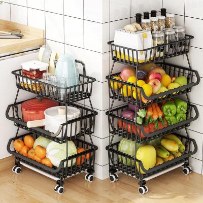 China Minimalist Top Selling Stainless Steel Mesh Wire Multi Wheel, Layer Ideas Organizer Storage Baskets Kitchen Hot Selling Shelf for sale