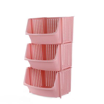 China Viable Hot Sales Multi-Layer Plastic Kitchen Shelf Plastic, Basket Storage Crates Vegetable Storage Rack for sale