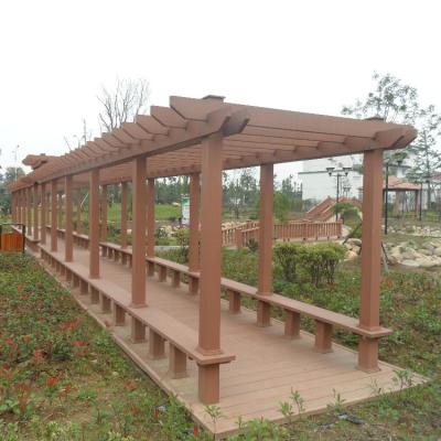 China 2020 Hot Sale Easily Assembled WPC Garden Park Balcony Yard Composite Pergola for sale