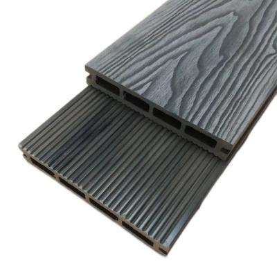 China Modern new design online embossed outdoor wood composite decking wpc grain deck tiles for sale