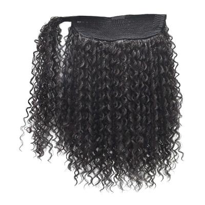 China Chain Around Novelties Synthetic Ponytail Kinky Straight Curly Attachments Wrap Around Hair Extension Ponytails For Black Women for sale