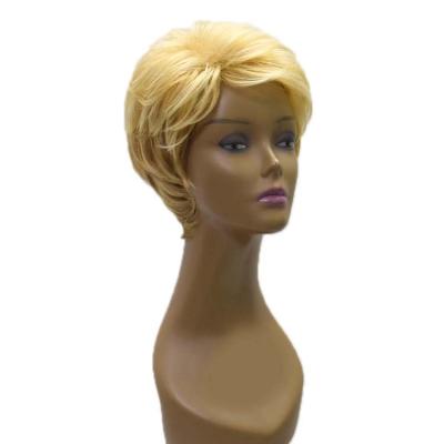 China Soft Natural Wave Texture Pixie Cut Short Wig Novelties Style Free Bangs Finger Bangs Short Pixie Cut Wigs Full Synthetic Hair Wigs for sale