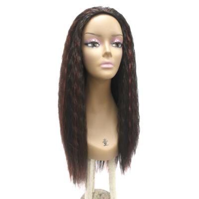 China Half Wigs Non Lace New Arrivals Corn Wig Volume Wave Half Wig Synthetic Natural Glueless Size Long Wig for sale