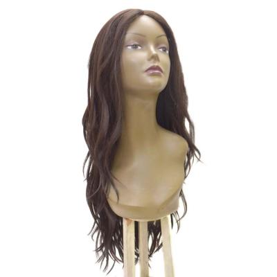 China Supplier New Arrivals Pelucas Hairline Lace Wig T Piece Cheap High Temperature Resistant Synthetic Body Wave Loose Wave Wavy Lace Wig for sale