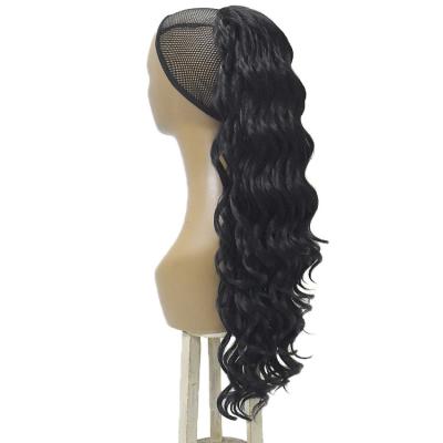 China Natural Novelties Drawstring Ponytail Holders Instant Curly Synthetic Colored Wig Hair Wavy Ponytails Drawstring Ponytails Extension Clips Body Wave for sale