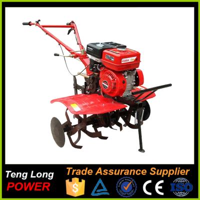 China Agriculture hot sale in china market 7hp gasoline 5kw 4 stroke air cooled electric tiller with wheel hoe for sale