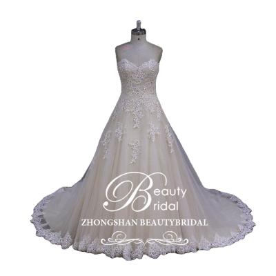 China Factory Outlet Strap Anti-static Beaded Wedding Dress vestido de novia 2016 for sale