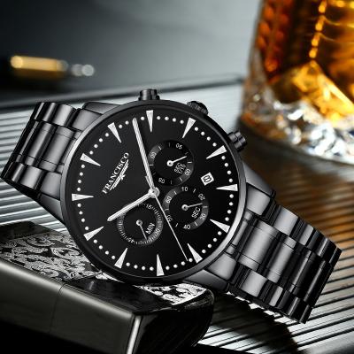 China Chronograph Drop Shipping Quartz Chronograph Stainless Steel Waterproof Luxury Wrist Watch New Design Watches For Men for sale