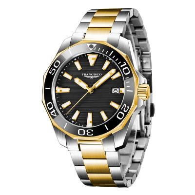 China Automatic Date Drop Shipping Mens Wristwatch Luxury Stainless Steel Band Quartz Watches Luminous Watch 3ATM Waterproof Hands for sale