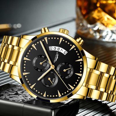 China 2020 Chronograph Arabic Watches Big Dial Francisco Stainless Steel Gold Watches Sapphire Mens Luxury Chronograph 43mm Waterproof Wristwatch for sale