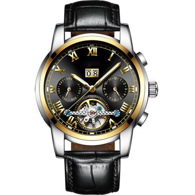 China Stainless Steel Tobion Tourbillon Winding Date Automatic Mens Luxury Custom Mechanical Watches Wristwatches for sale