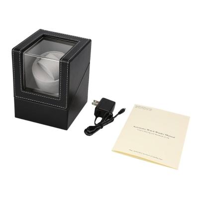 China Luxury Motor Mechanical Shaker Automatic Watch Winder Box Square Box PU Leather Stand Watch Display Cases Europe Plug for sale