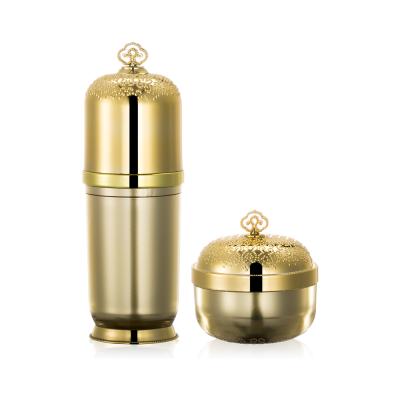 China New BEAUTY PACKAGING 2021 crown-shape luxury cosmetic acrylic bottle empty cosmetic cream jar for sale