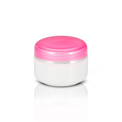 China Pink Personal Body Box Lid PP Material Jar Rotary Switch Single Layer White Cosmetic Cream Jar Empty Skin Care Jar Packaging 10g for sale