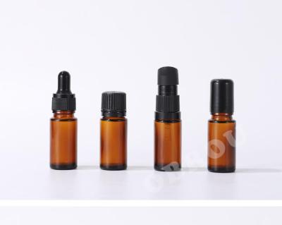 China Personal Care Factory Made Cylindrical Oil Amber Serum Glass Dropper Bottle for sale