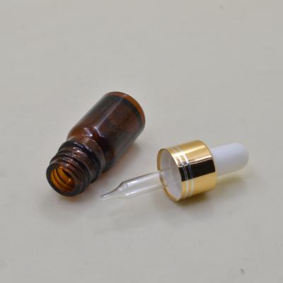 China 10ml chemical amber glass bottle pharma dropper eliquid serum essential oil medical amber glass bottle for sale