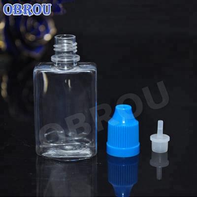 China Rectangle Pharmaceutical Squeeze Pet 30ml Plastic Dropper Bottle With Child Safe Cap For E Liquid for sale