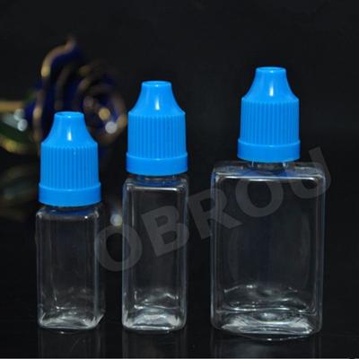 China Cosmetic Plastic Squeeze Bottle 5ml 10ml 20ml 30ml 50ml Square Shape PET Liquid Eye Drop Bottle for sale