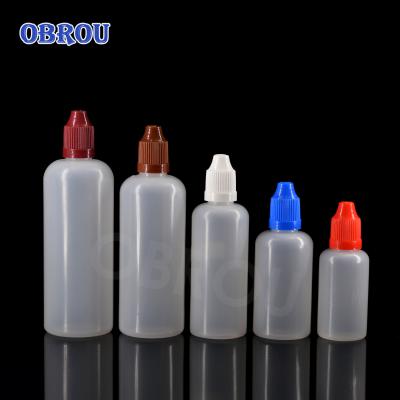 China 5ml 10ml 15ml 20ml Liquid Dropper Medicine PE Eyes PE Eyes Plastic Bottle For With Child Safe Screw Top for sale