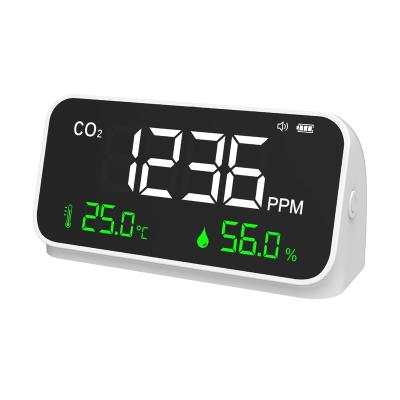 China ABS School Station CO2 Temperature and Humidity Home Indoor Monitoring, 0-5000ppm Detection Range Office Easy to Carry for sale