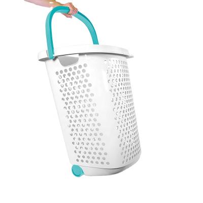 China Wheeled Rolling Organizer With Wheel Laundry Hamper Container Bin Storage Bin Container Storage Bin for sale