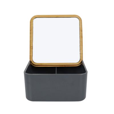 China Jewerly Storage Jewelry Box Jewelry Organizer and Storage with Mirror and Tray Wood Jewelry Box with Mirror for sale