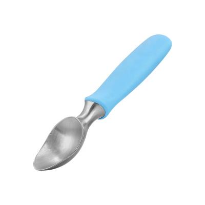 China Sustainable Ice Cream Scoop With Soft Handle Heavy Duty Sturdy Scooper Kitchen Tool For Cookie Dough Gelato Sorbet for sale