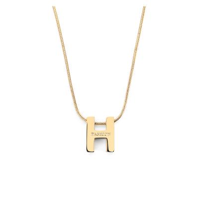 China Fashion 18K Gold Plated CIA Initial Letter Necklace Stainless Steel Necklace Fashion Pendant Jewelry For Women 2021 for sale