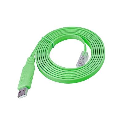 China Plug and play usb to rj45 console cable factory direct serial rs232 8p8c cable 6ft plug and play compatible for win11 10 8 7 for sale