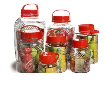 China Packaging 5 Liter 9L 9l 13l 15l 18l 22l 25L Fermentation Glass Jar Glass Storage Container for sale